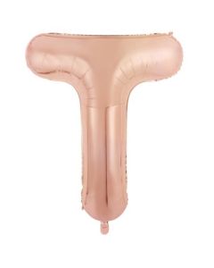 T Rose Gold Letter - 86cm (34') Foil Balloon (TRoseA)