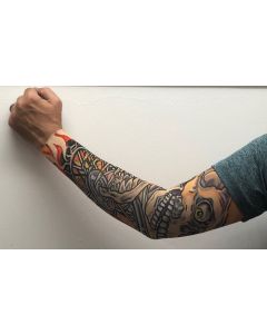 Skull / Wheel Tattoo Sleeve (Individual / Single Sleeve) (TSW56)