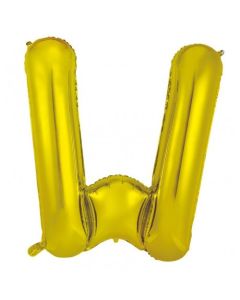W Gold Letter - 86cm (34') Foil Balloon (WGoldA)