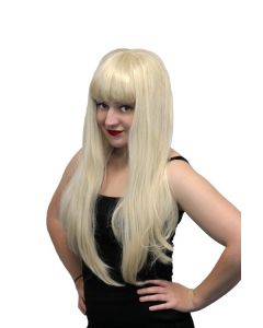 Deluxe Long Blond With Fringe Wig (WI7449)