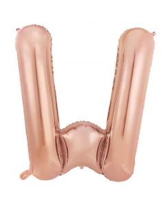 W Rose Gold Letter - 86cm (34') Foil Balloon (WRoseA)