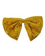 Jumbo Sequin Clown Hair Bow - Gold (CA9736)