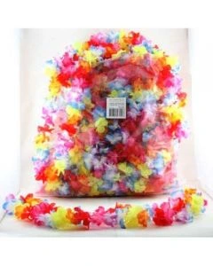 Flower Lei - Floral Assorted Colours Hawaiian Luau Flower Leis (107220A)
